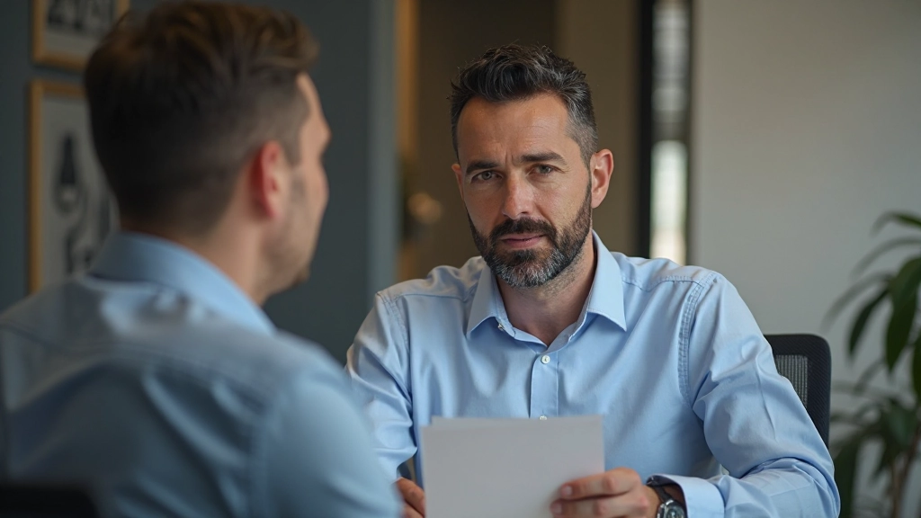 Два профессионала обсуждают проект за столом в офисе