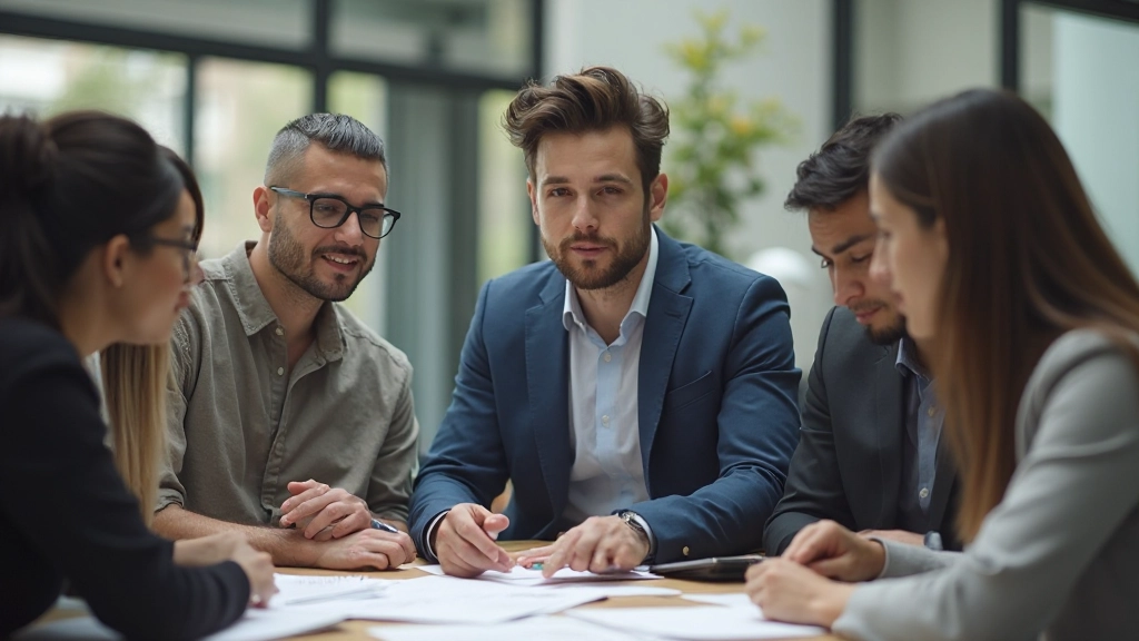 Снимок молодого профессионала, работающего над проектом в команде